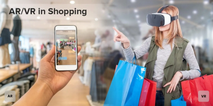 AR VR in retail and e-commerce with virtual shopping malls and augmented reality try-on experiences