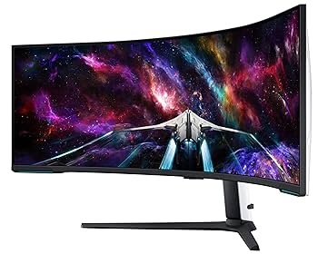 Samsung Odyssey Neo G9 57-inch curved gaming monitor with dual UHD display”