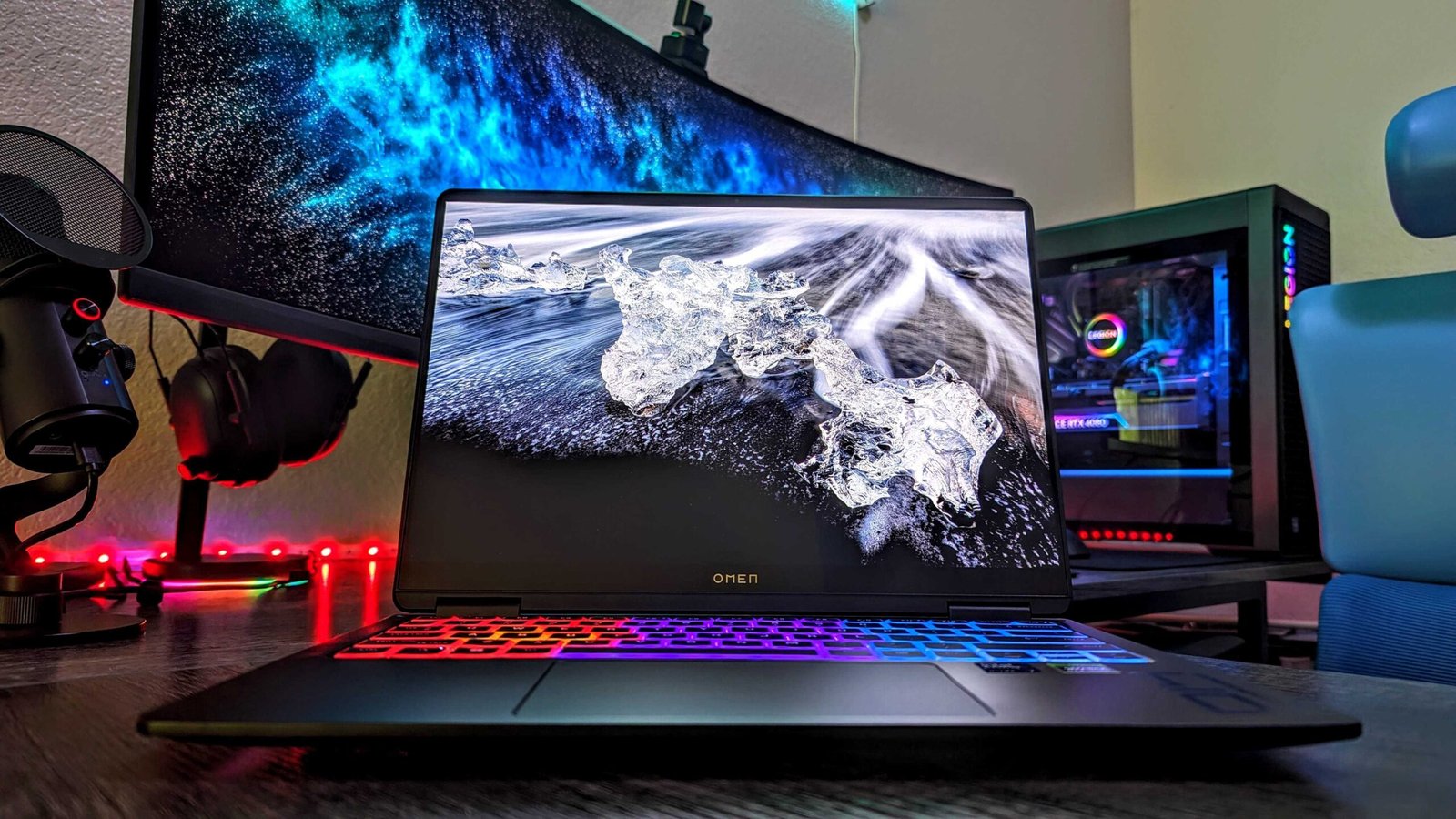 Samsung Odyssey gaming laptop with NVIDIA RTX graphics and high refresh display