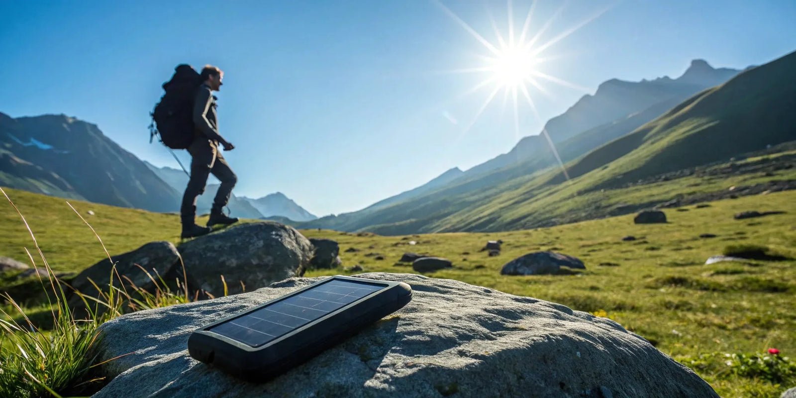 Futuristic power bank with solar and wireless charging features in 2025