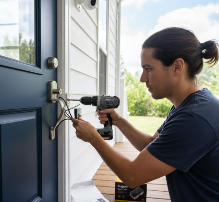 Installing Smart Door Lock and Security Camera 2025