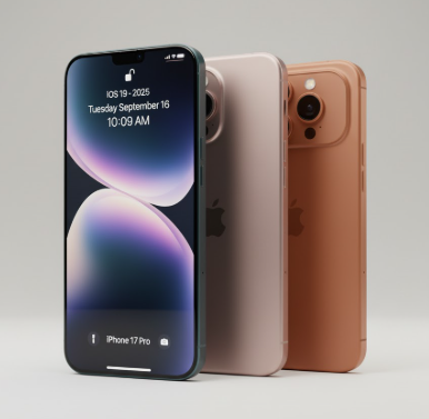 Apple iPhone 17 2025 model front and back design