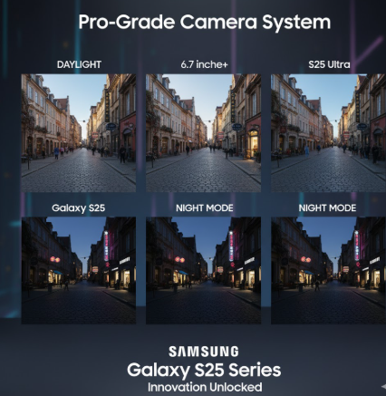Samsung Galaxy S25 Series camera performance - daylight and night mode photos