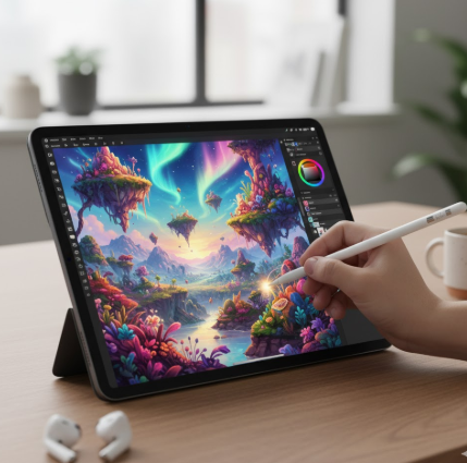 iPad Pro 2025 tablet with Apple Pencil for Diwali gifting