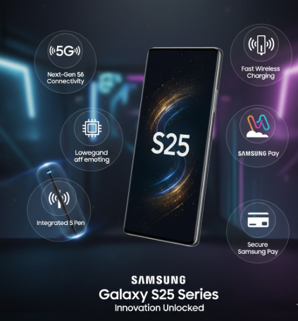Samsung Galaxy S25 Series features - 5G, wireless charging, S Pen, Samsung Pay